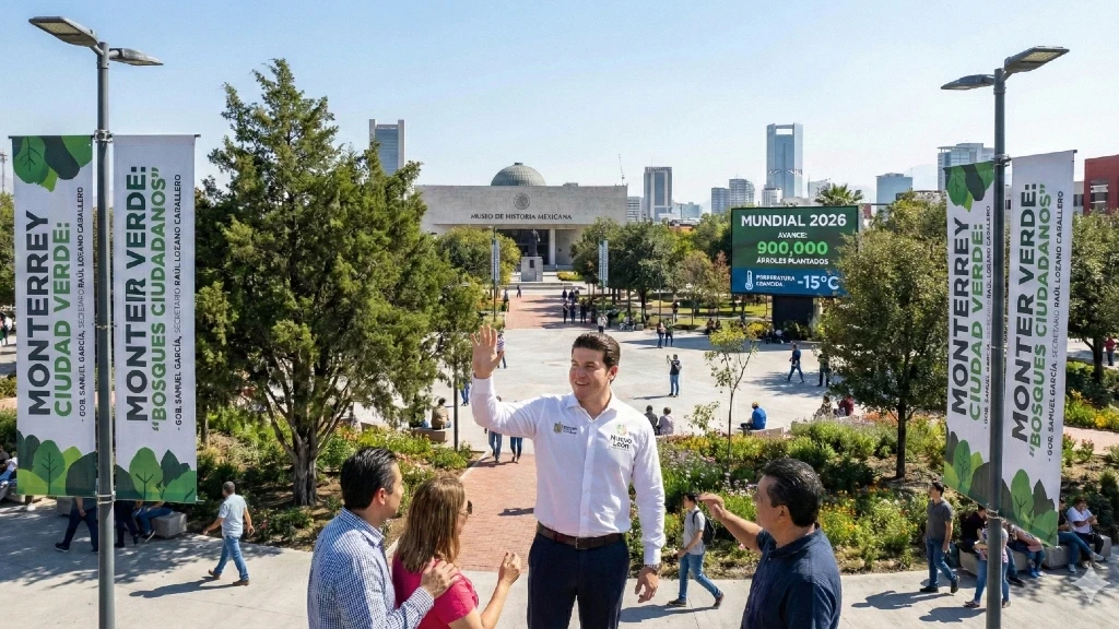 Monterrey se Transforma: Samuel García y Raúl Lozano Impulsan 'Bosques Ciudadanos' con Impresionante Avance en Reforestación Urbana Hacia el Mundial 2026
