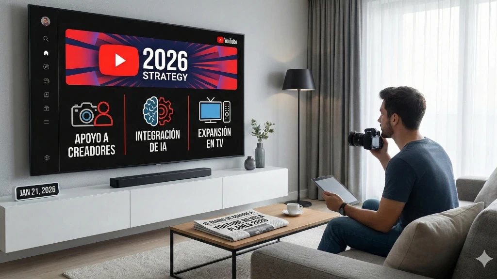YouTube Detalla su Visión 2026: Creadores, IA y Expansión TV, Claves del Futuro Digital