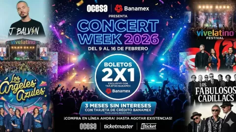 ¡Confirmado! Concert Week 2026 arranca con boletos 2x1 en Ticketmaster y Eticket con Banamex: La fiesta musical que no te puedes perder en México