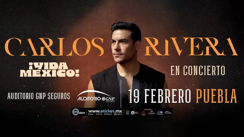 Carlos Rivera Deslumbra Puebla: Concierto 'Vida México' Acapara Auditorio GNP con Entradas Casi Agotadas