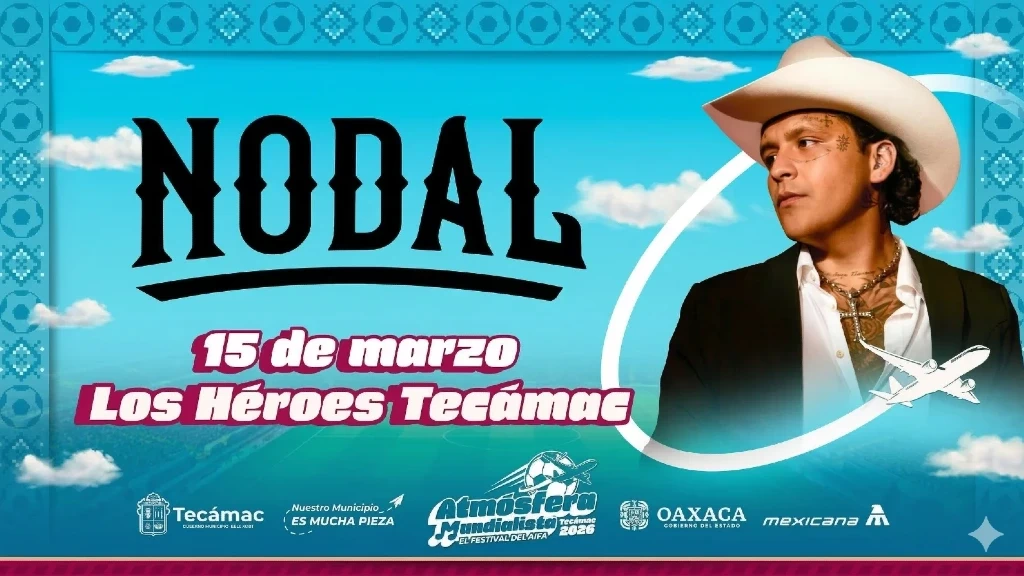 ¡Christian Nodal GRATIS en Tecámac! Guía completa para disfrutar su concierto este 15 de marzo en el Festival Atmósfera Mundialista 2026
